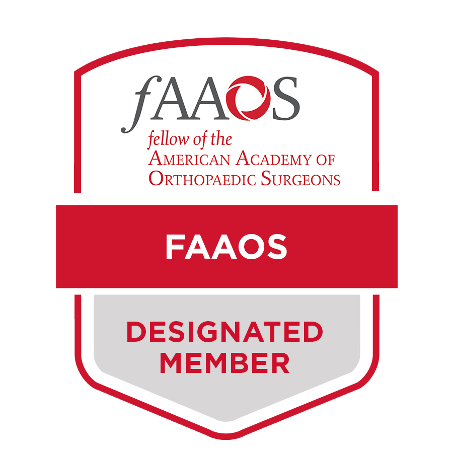 FAAOS Designated Member shield of the American Academy of Orthopaedic Surgeons
