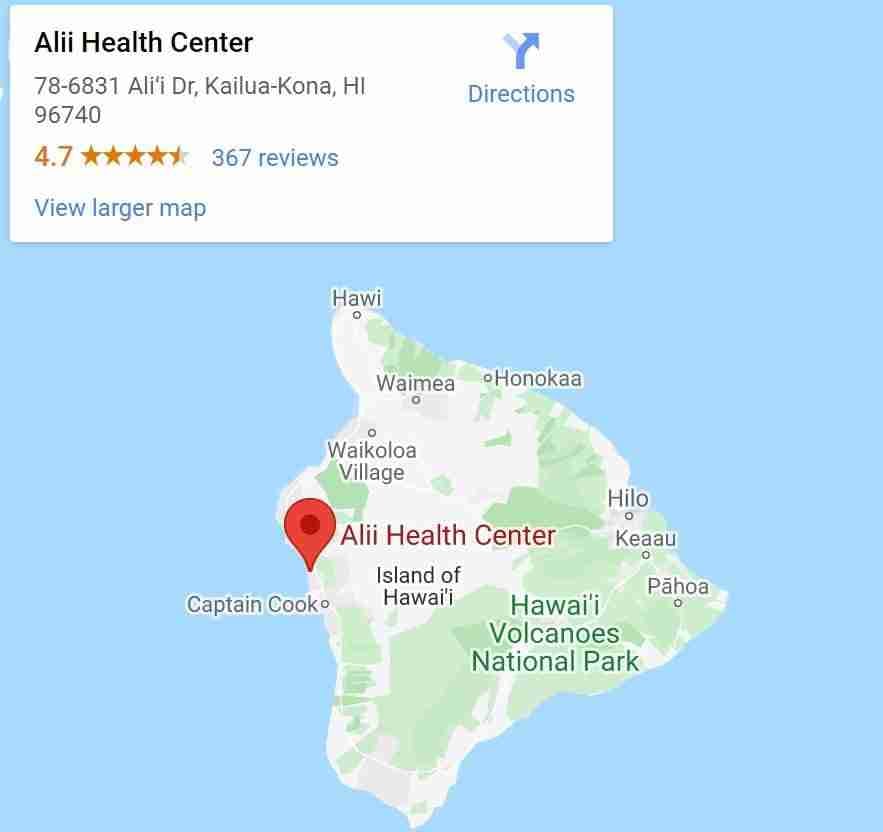 Alii Health Center map