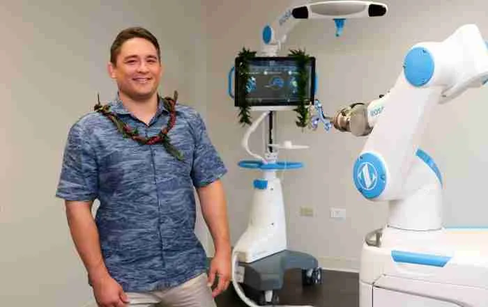 Rosa Robot at Honolulu Sports and Spine Center with Dr. Morton