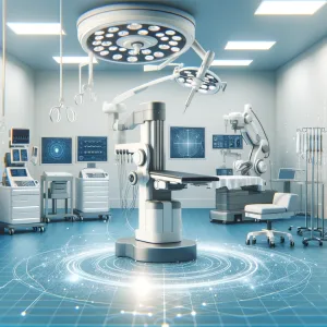 2024 03 10 11.16.21 A visual representation of a modern hospital or surgical center equipped with the latest medical technologies including robotic surgery equipment and